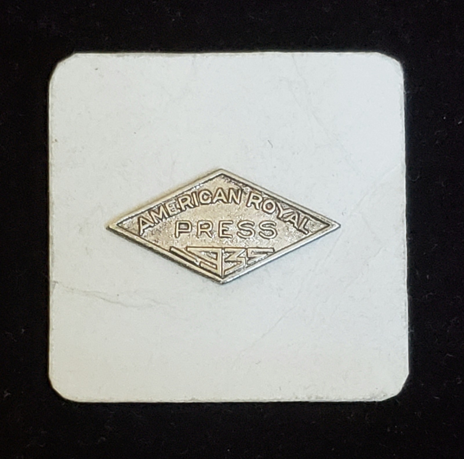 1935 American Royal PRESS Live Stock Show Screwback Pin Kansas City,MO Rodeo