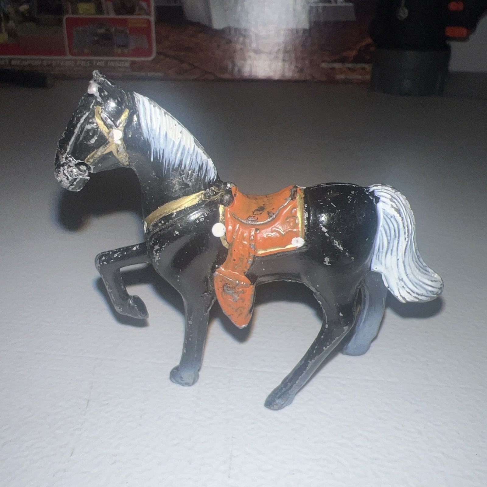 Vintage 1950\'s Cast Iron Horse Made in Japan - Black and White
