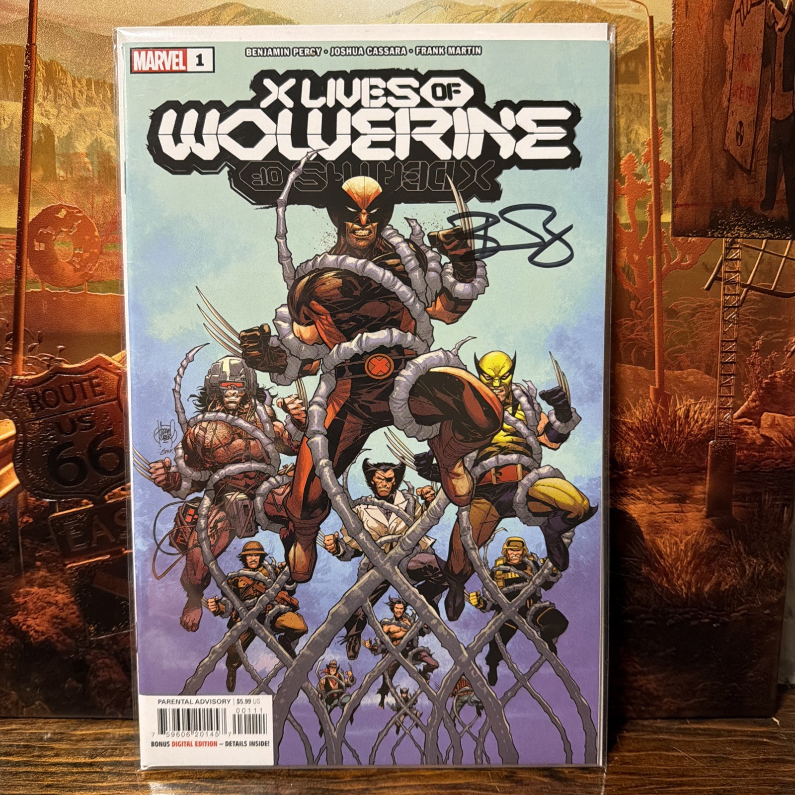 X Lives Of Wolverine #1 Main Cover 2022, Marvel Comics signed Ben Percy X Lives Of Wolverine #1 Main Cover 2022, Marvel Comics signed Ben Percy