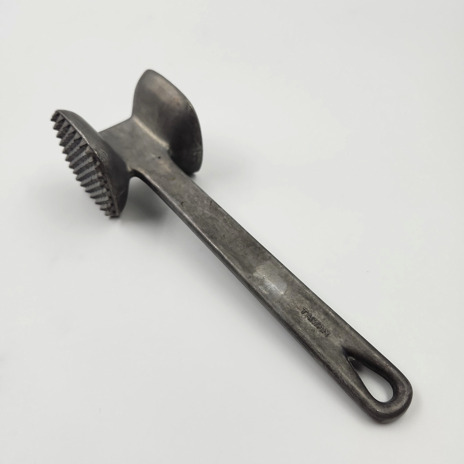 Large Vintage Metal Meat Tenderizer Mallet Hammer 10” Kitchen Utensil Taiwan