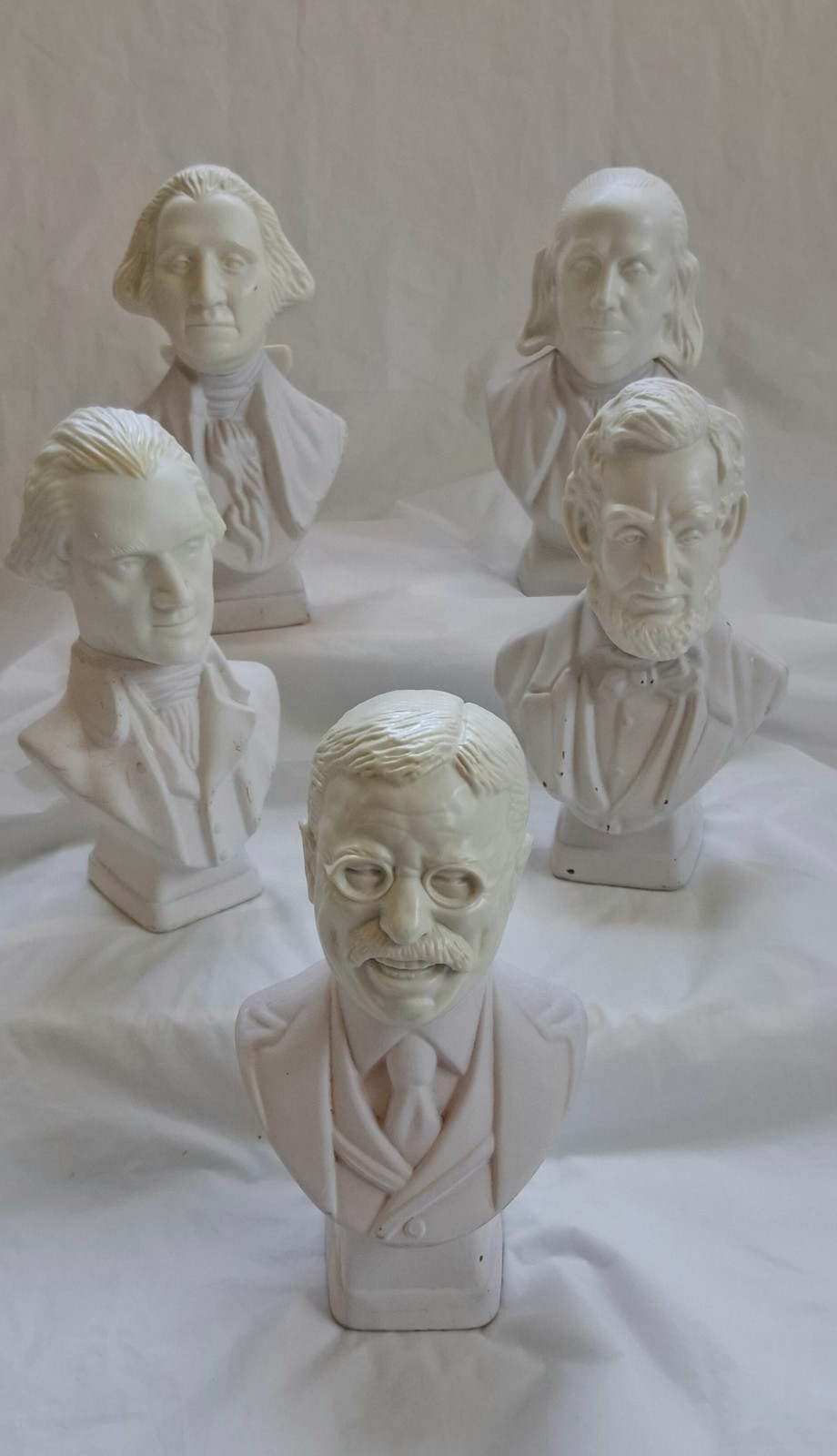 Vintage Avon 5 Presidents Busts After Shave Colognes, Full Bottles, Collectibles
