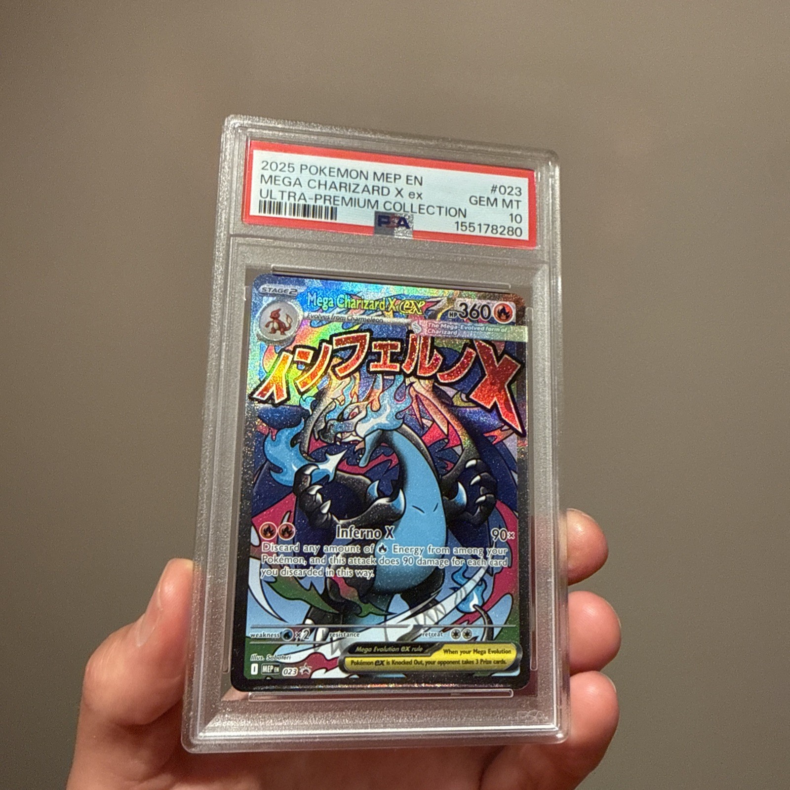 Mega Charizard X ex 023 Pokemon Black Star Promo Ultra Premium Collection PSA 10