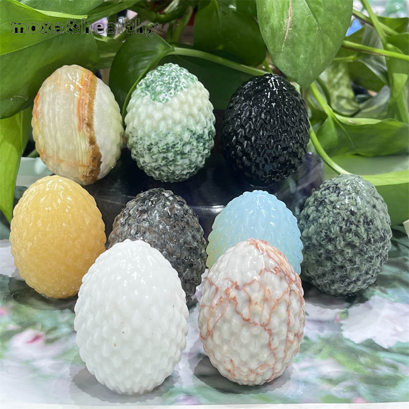 1pc mixed Natural Quartz Crystal stone dragon egg hand carved skull Reiki Heali