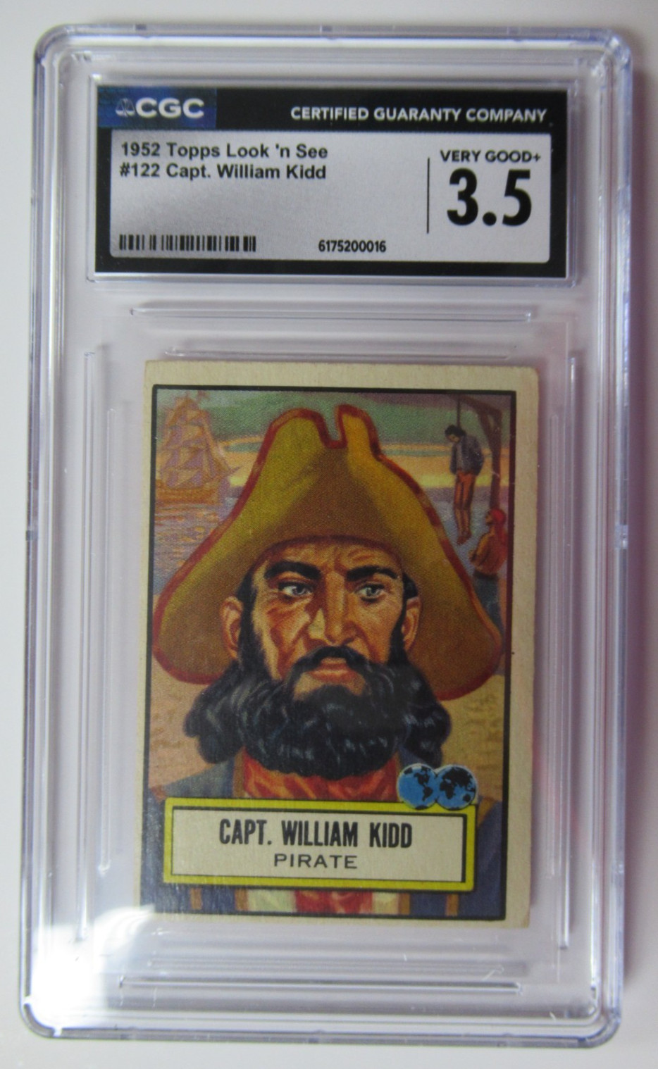 1952 Topps Look \'N See Capt. William Kidd #122 CGC 3.5
