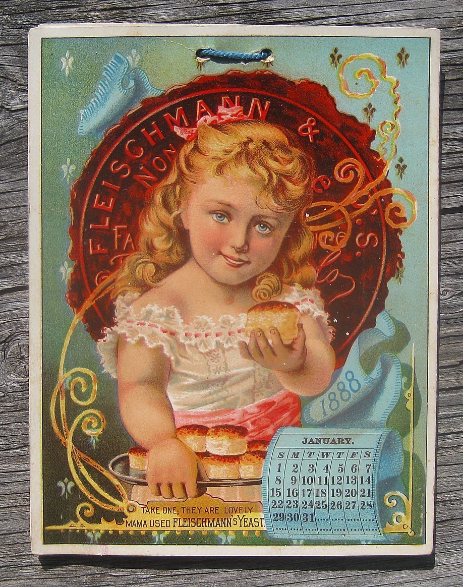 Antique 1888 Fleischmann's Yeast Advertising Calendar Complete Leap Year Baking