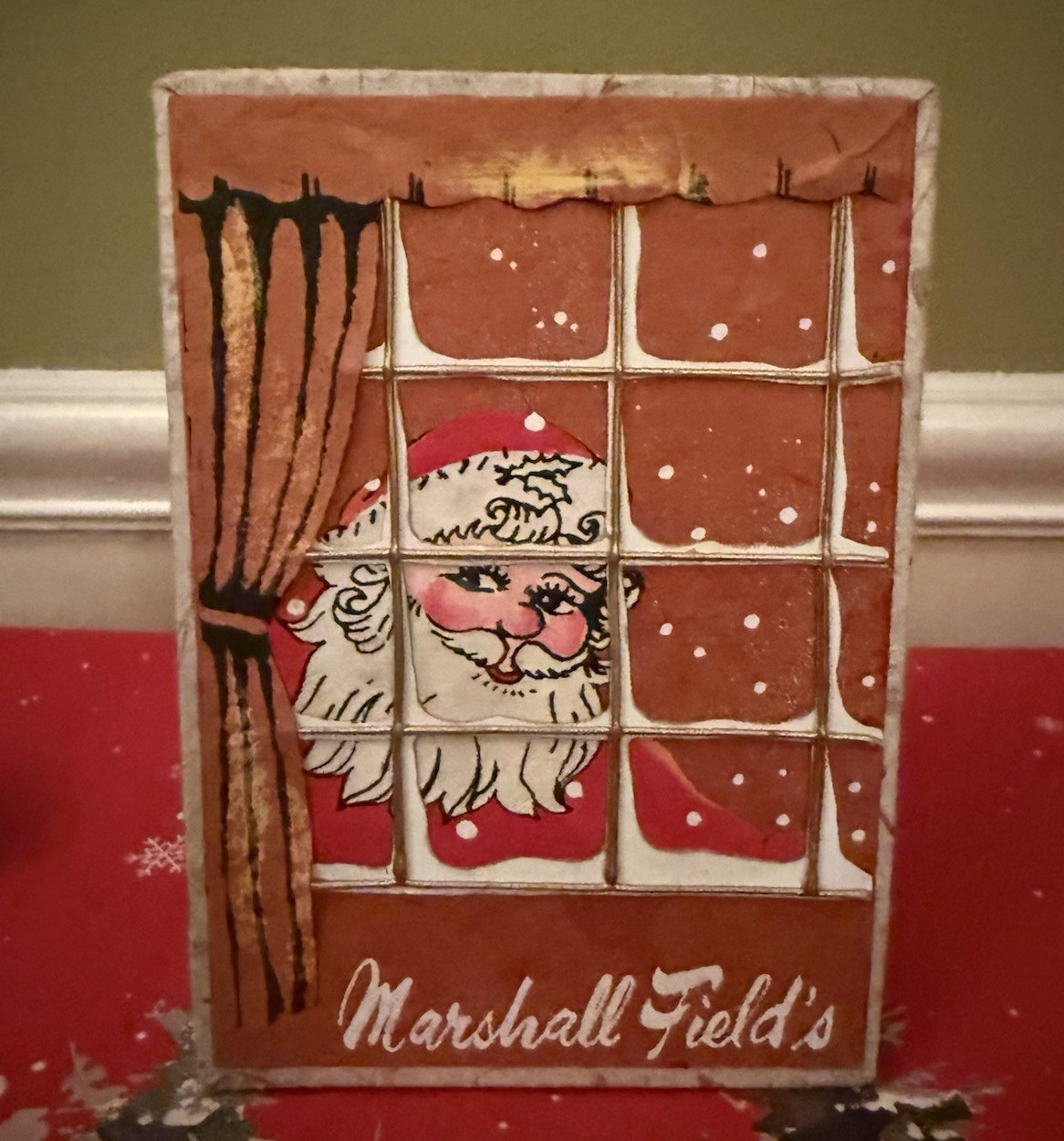 Ultra Rare Marshall Fields Santa Gift Box  7