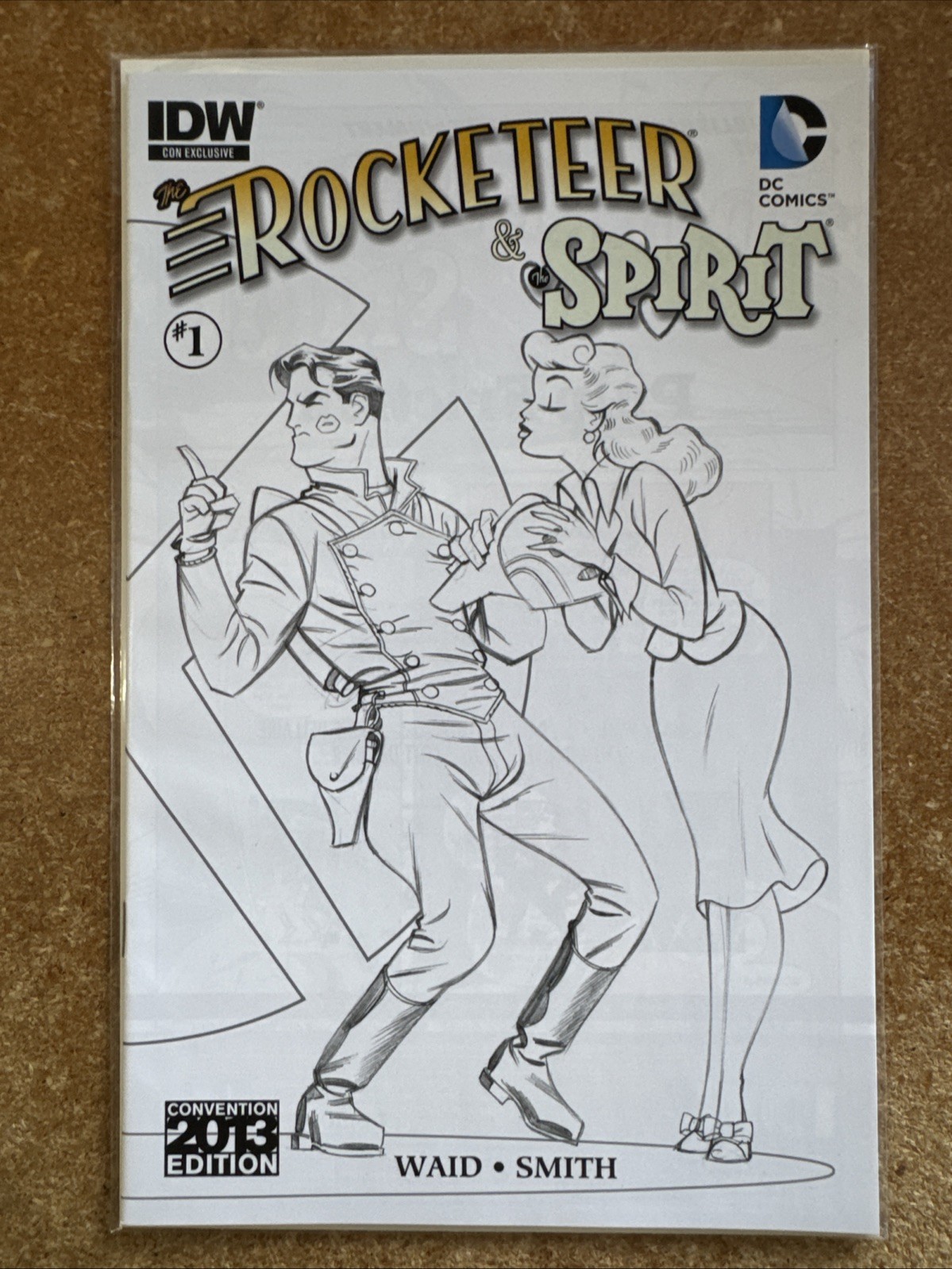IDW Rocketeer & The Spirit Pulp Friction #1 2013 Con Exclusive Sketch Cover