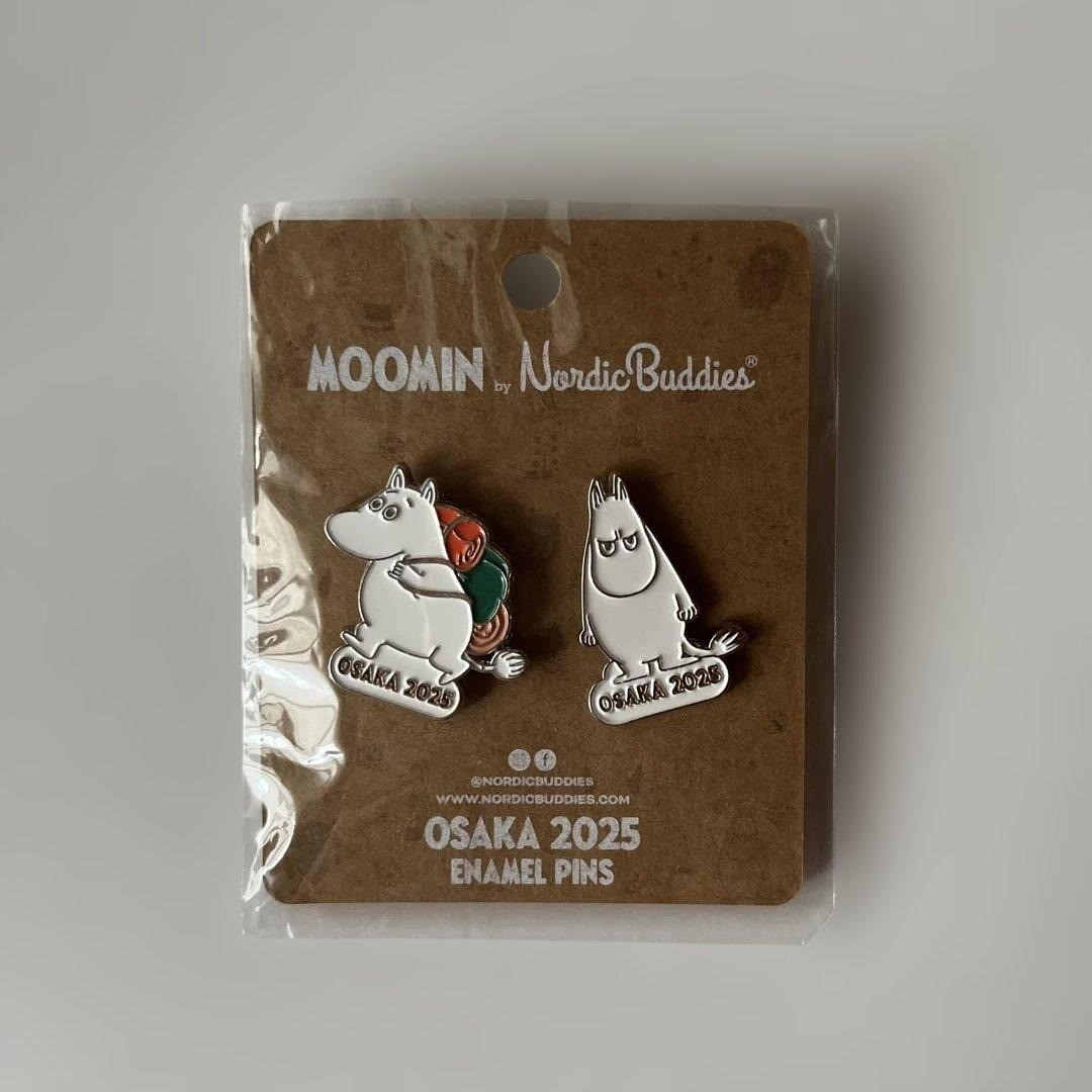 Moomin Nordic Buddies Enamel Pin Set of 2 Nordic Hall Osaka Expo 2025