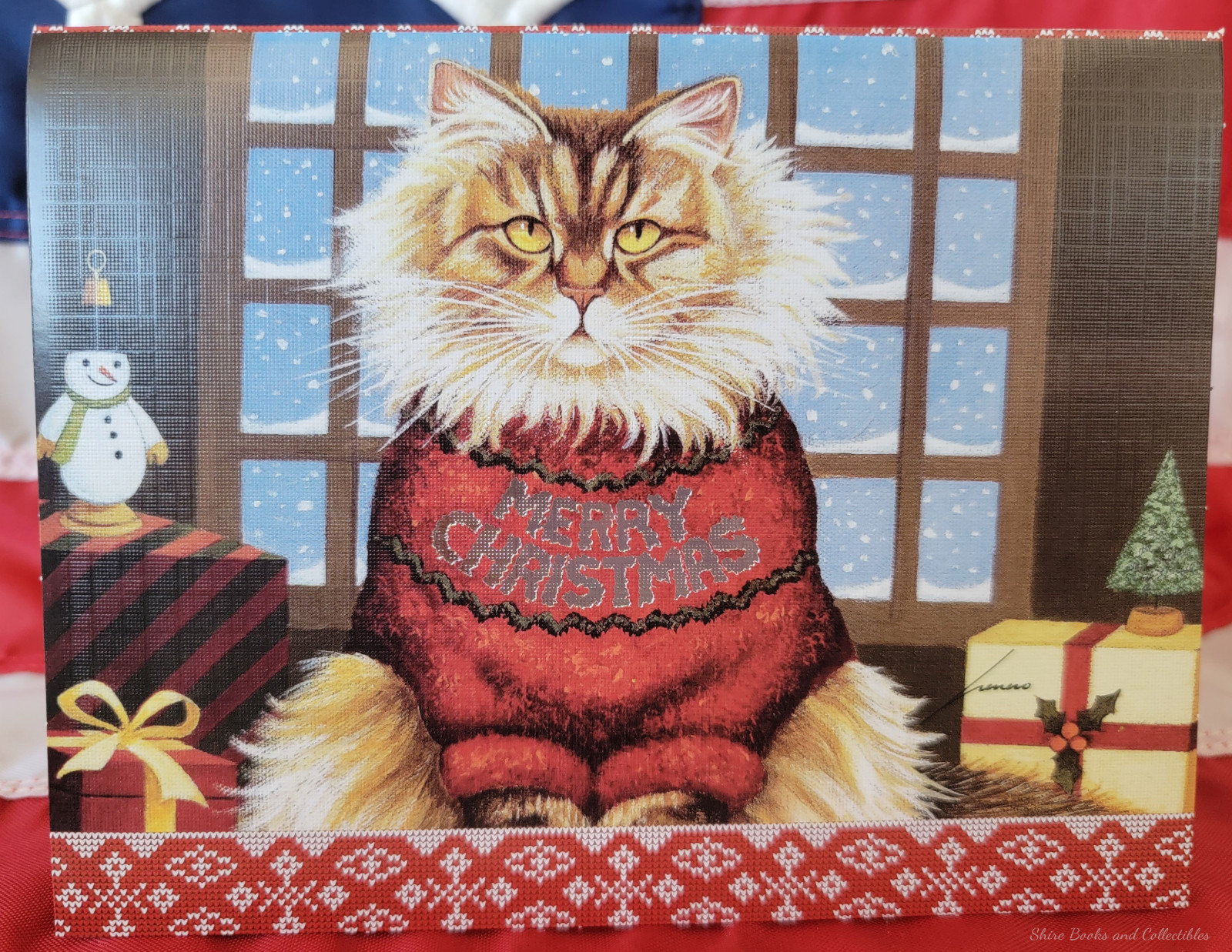 NEW Lowell Herrero Squeaky\'s Christmas Holiday Boxed Cards 18 & 19 Env Lang Cat