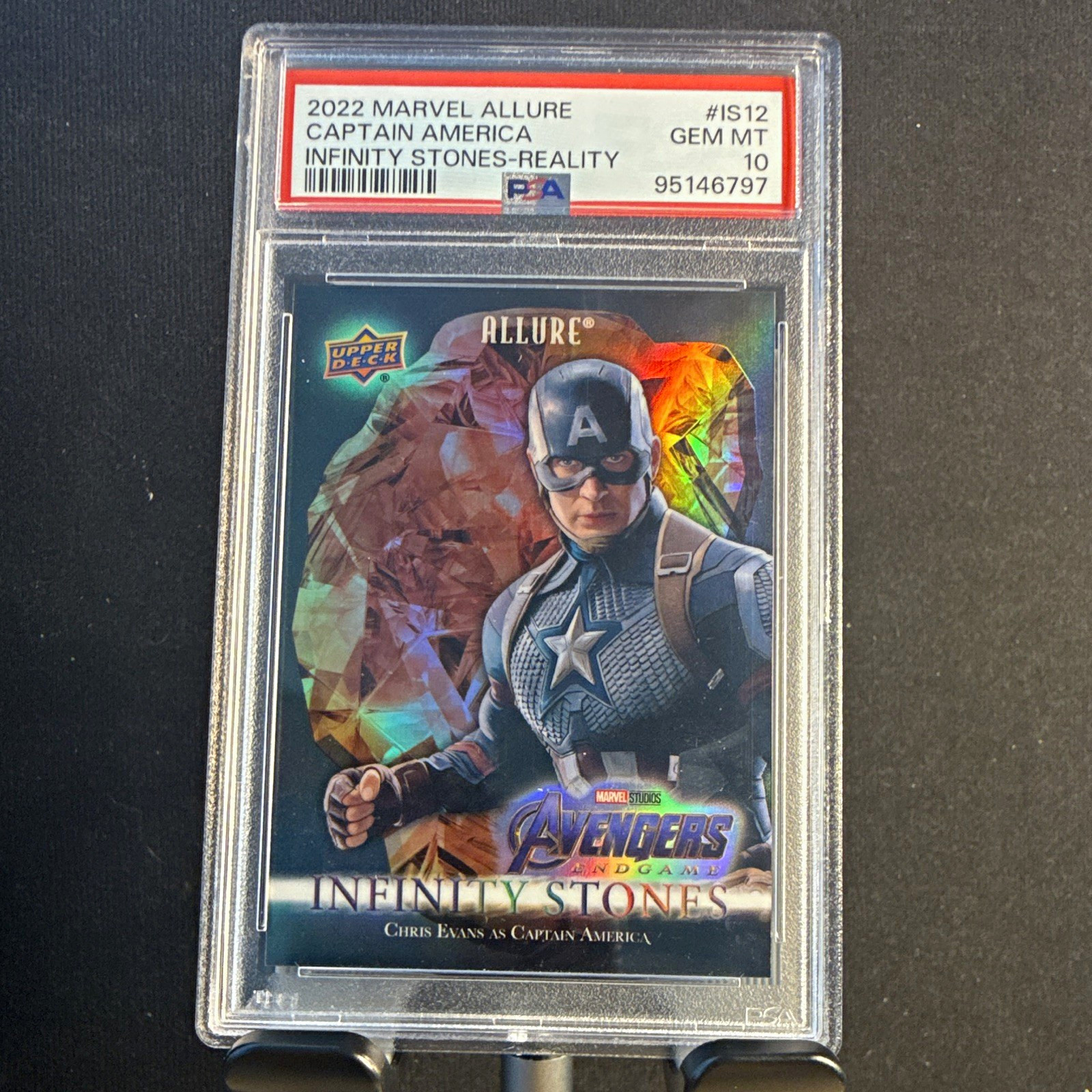 2022 Marvel Allure Capitan America Infinity Stones Reality PSA GEM MT 10 /299
