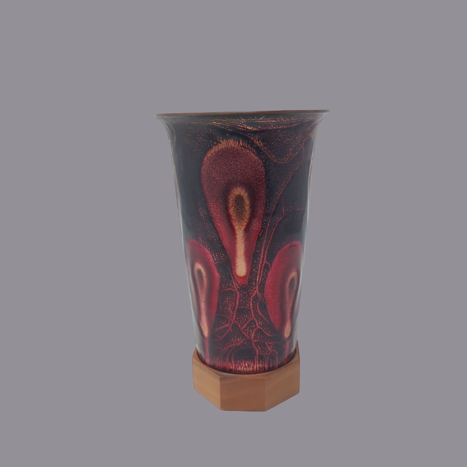 Rare Vintage Matisse Renoir Vase Copper Mid Century Abstract Enameled Rare Vintage Matisse Renoir Vase Copper Mid Century Abstract Enameled