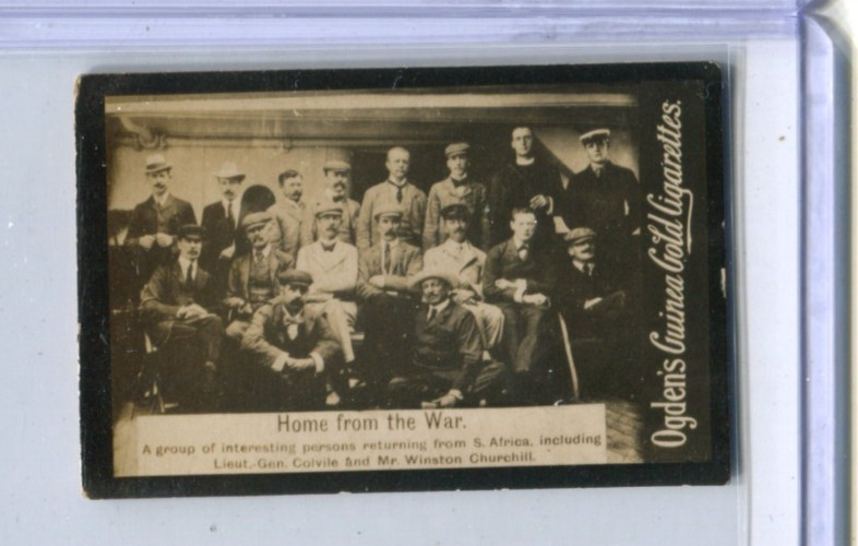1901 OGDEN\'S GUINEA GOLD GENERAL INTEREST CARD HOME FROM WAR WINSTON CHURCHILL
