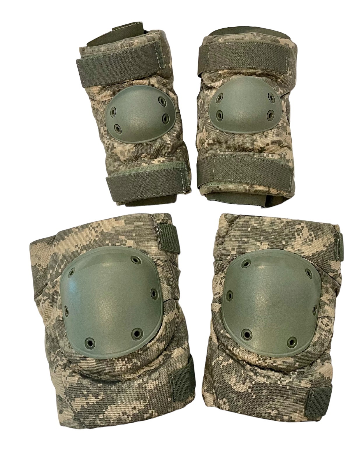 USGI Tactical Combat Knee & Elbow Pads Set, ACU Pattern, RFI Issue, Medium EXC USGI Tactical Combat Knee & Elbow Pads Set, ACU Pattern, RFI Issue, Medium EXC