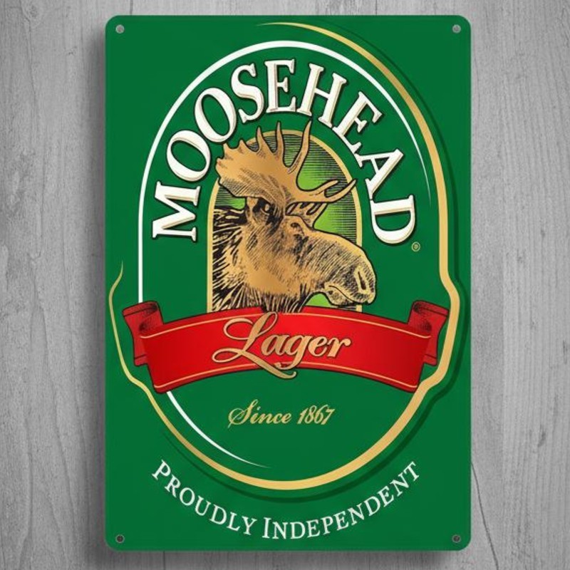 Moosehead Lager Beer 8 x 12 Novelty Metal Sign New