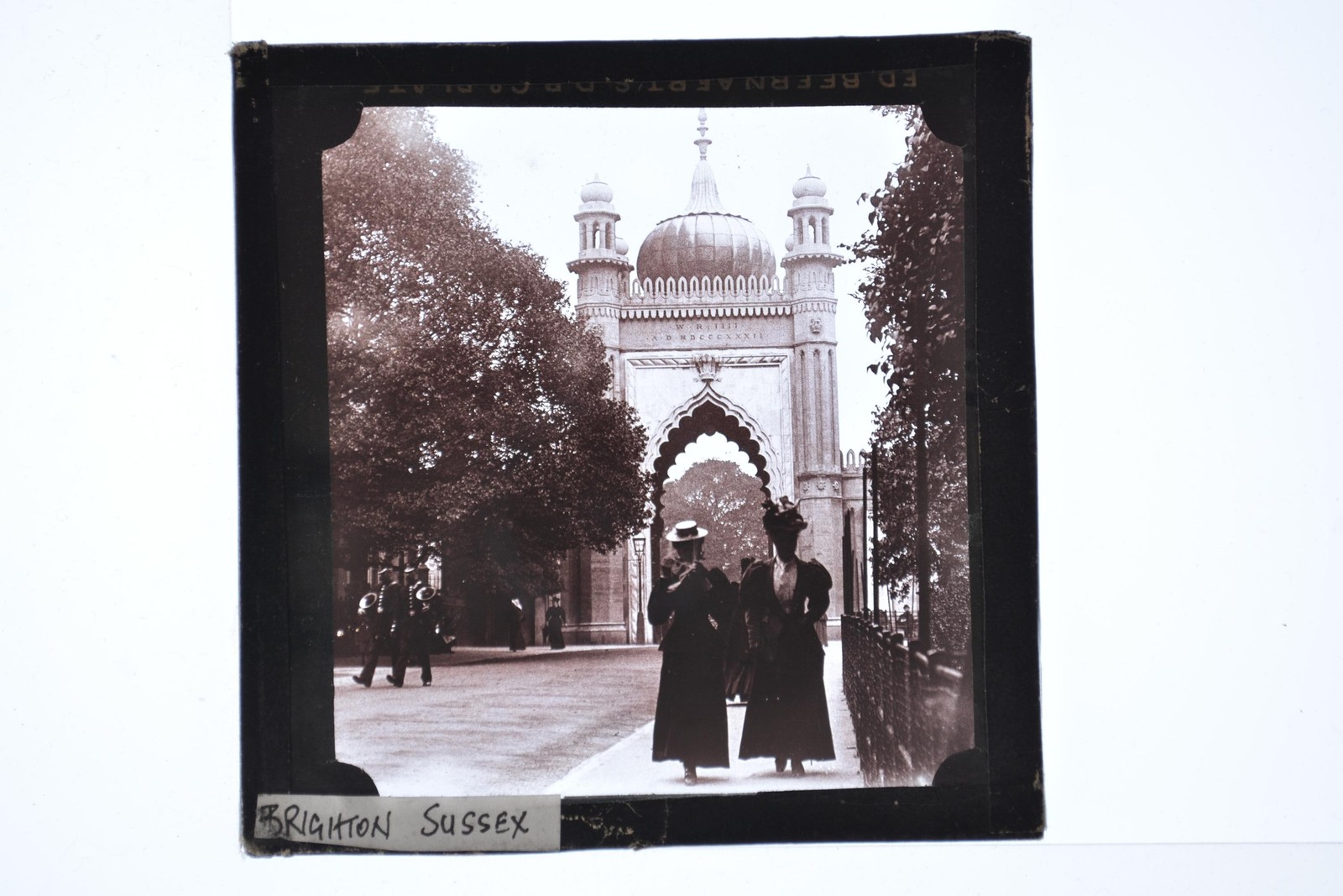 Brighton Sussex Royal Pavilion Indian Gate Magic Lantern Slide c1900s