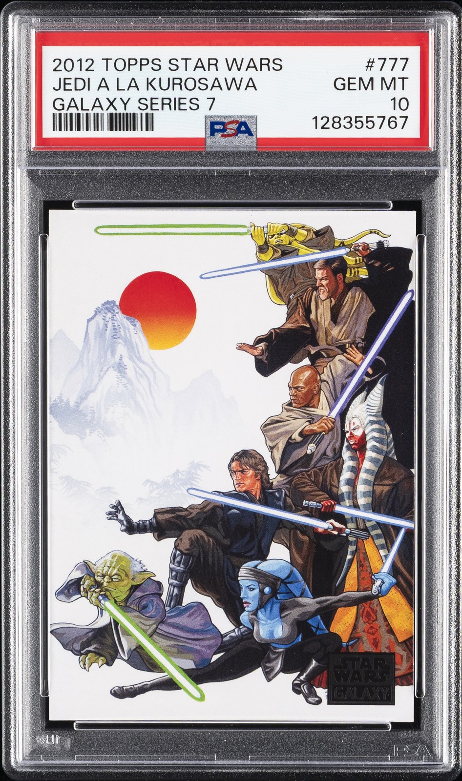 2012 TOPPS STAR WARS GALAXY SERIES 7 #777 JEDI A LA KUROSAWA PSA 10