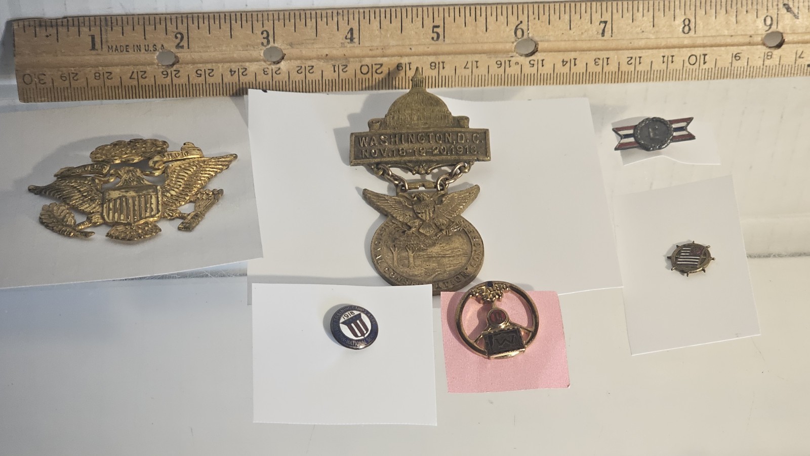 Lot of 6 Antique& Vntg Pins & Hat Badge U.S.Military Lot of 6 Antique& Vntg Pins & Hat Badge U.S.Military