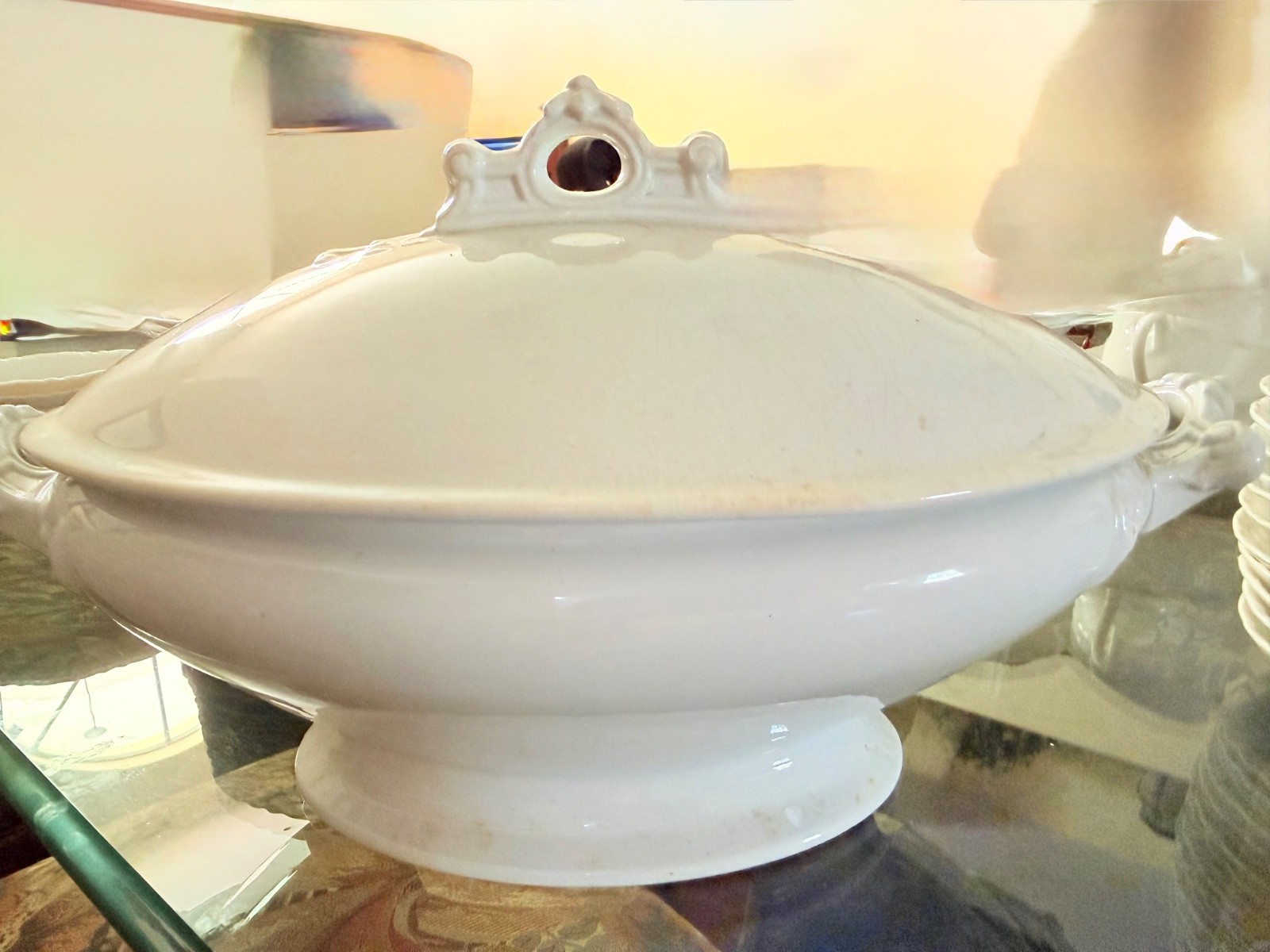 antique tureen, stone china,JW Pankhurst, England