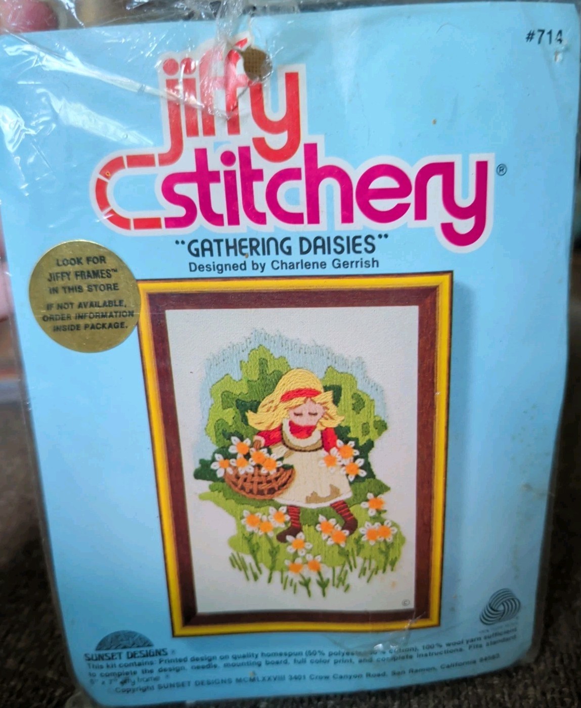 NEW Vintage Jiffy Stitchery Kit 5x7