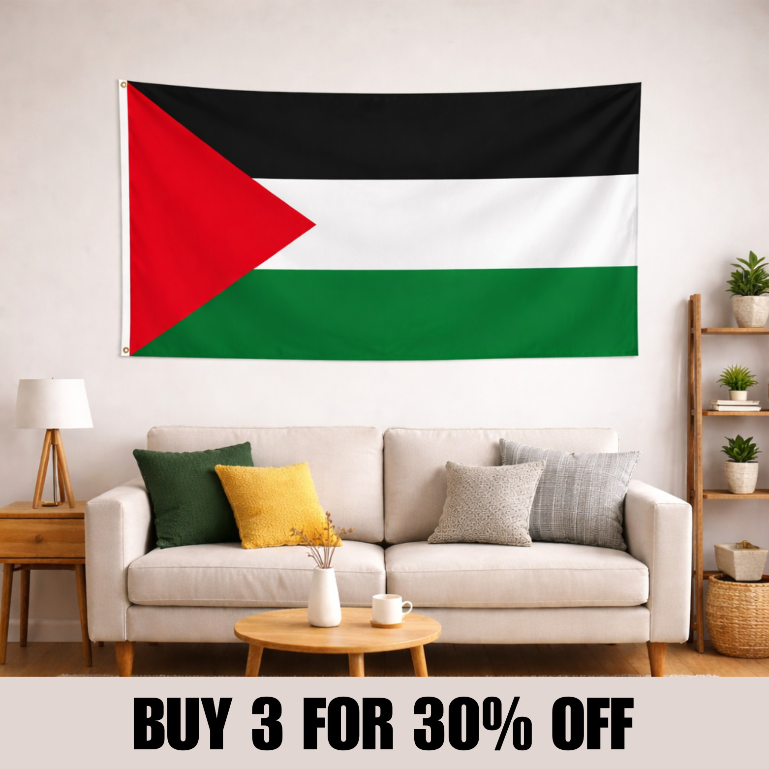 Palestine Flag - Large 5 X 3 FT Free Palestine Gaza Flag Pole West Bank Eyelets