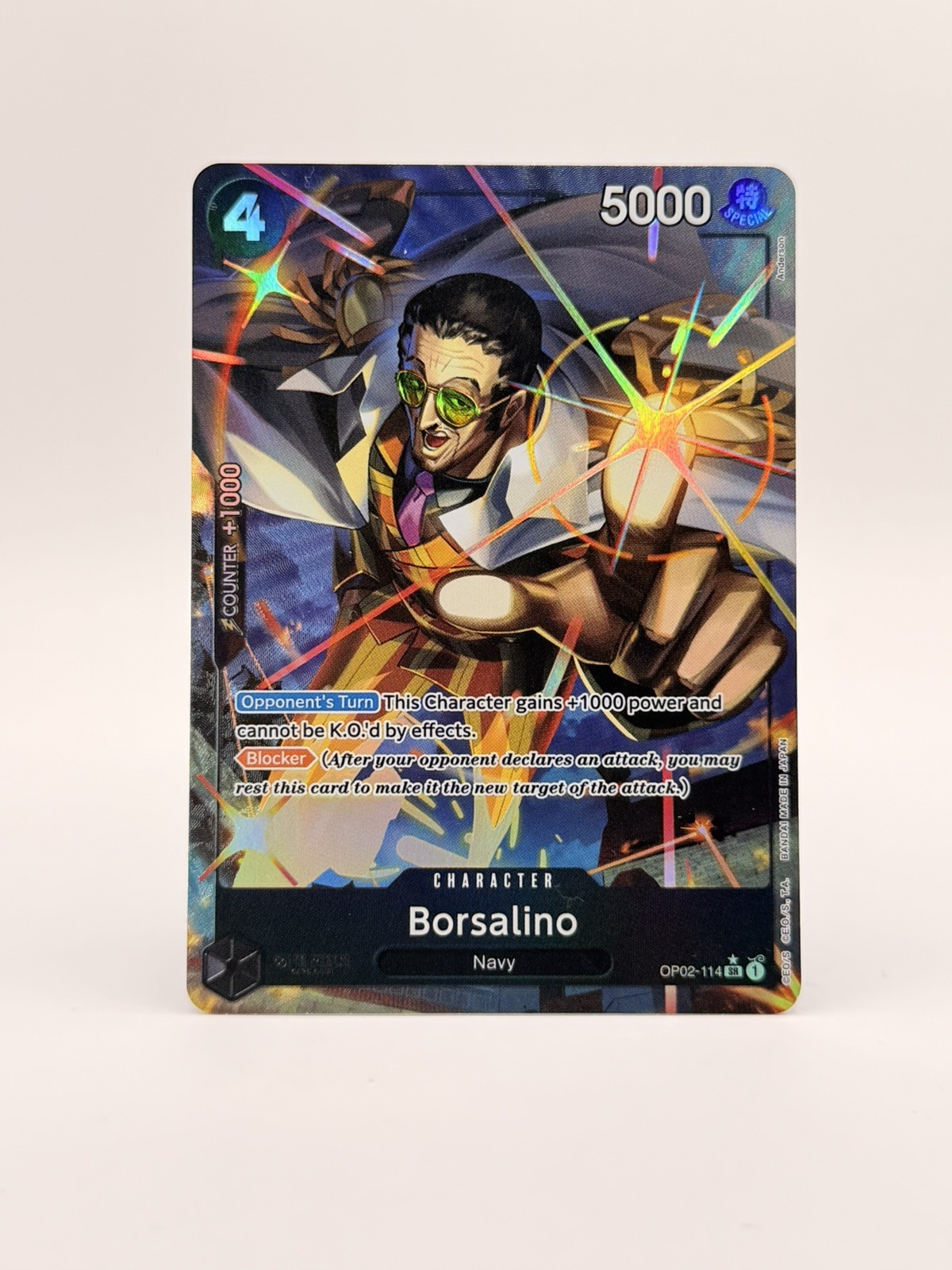 One Piece Card Game - Borsalino (OP02-114) PRB THE Best English Alternate Art