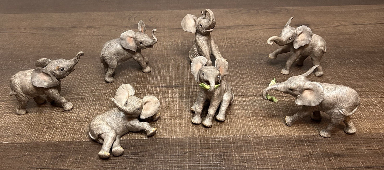 Lot of 7 Vintage 1993 Lenox Elephant Figurines Mixed Characters Variety Lot of 7 Vintage 1993 Lenox Elephant Figurines Mixed Characters Variety