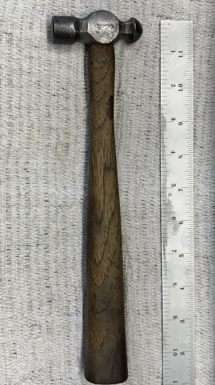 VINTAGE VAUGHAN 4 OZ. MACHINIST TIN SMITH BALL PEEN HAMMER - VGC - USA Rare