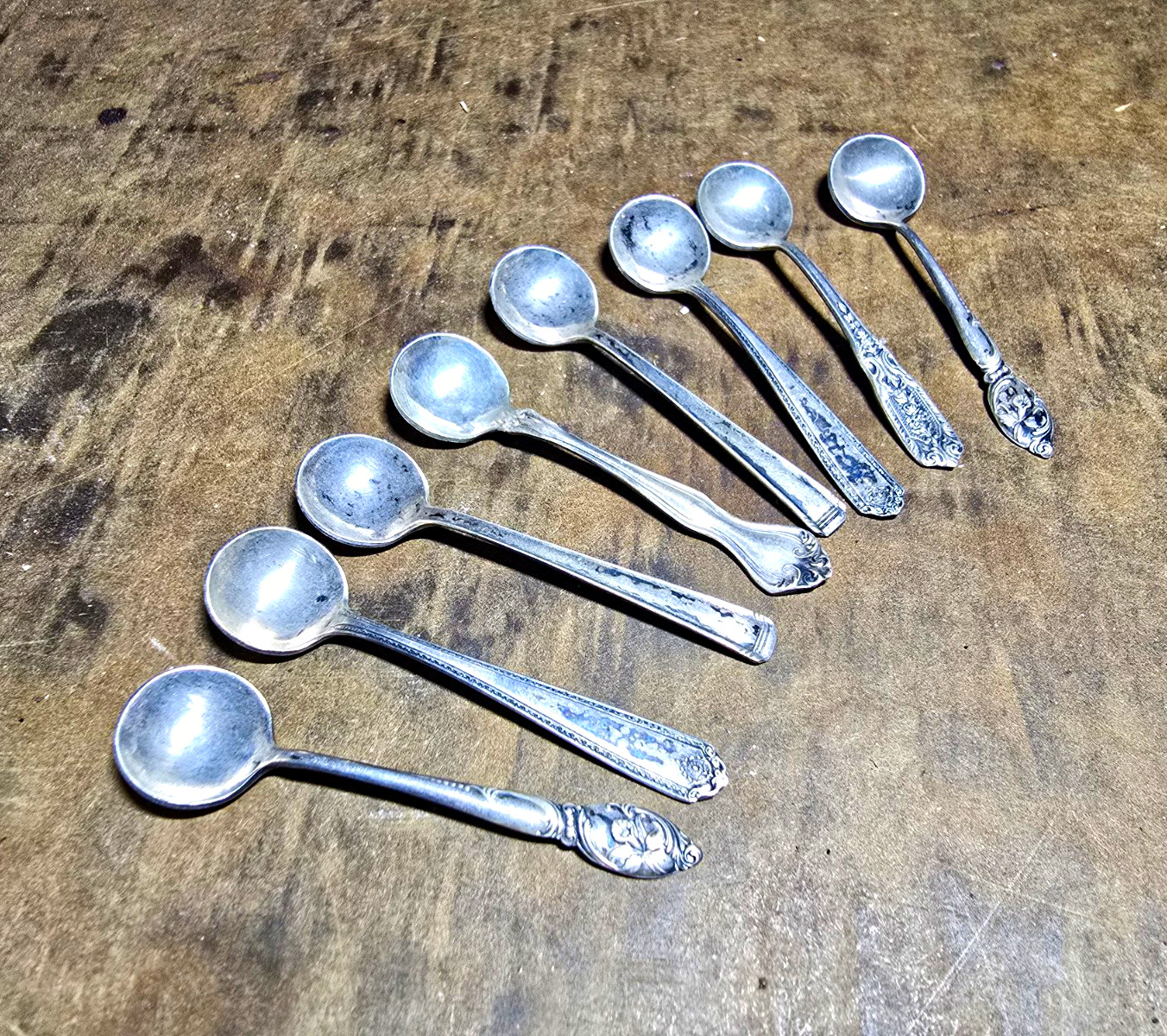 Westmoreland 5 Variation Sterling Silver .925 Spoons Lot Of 8