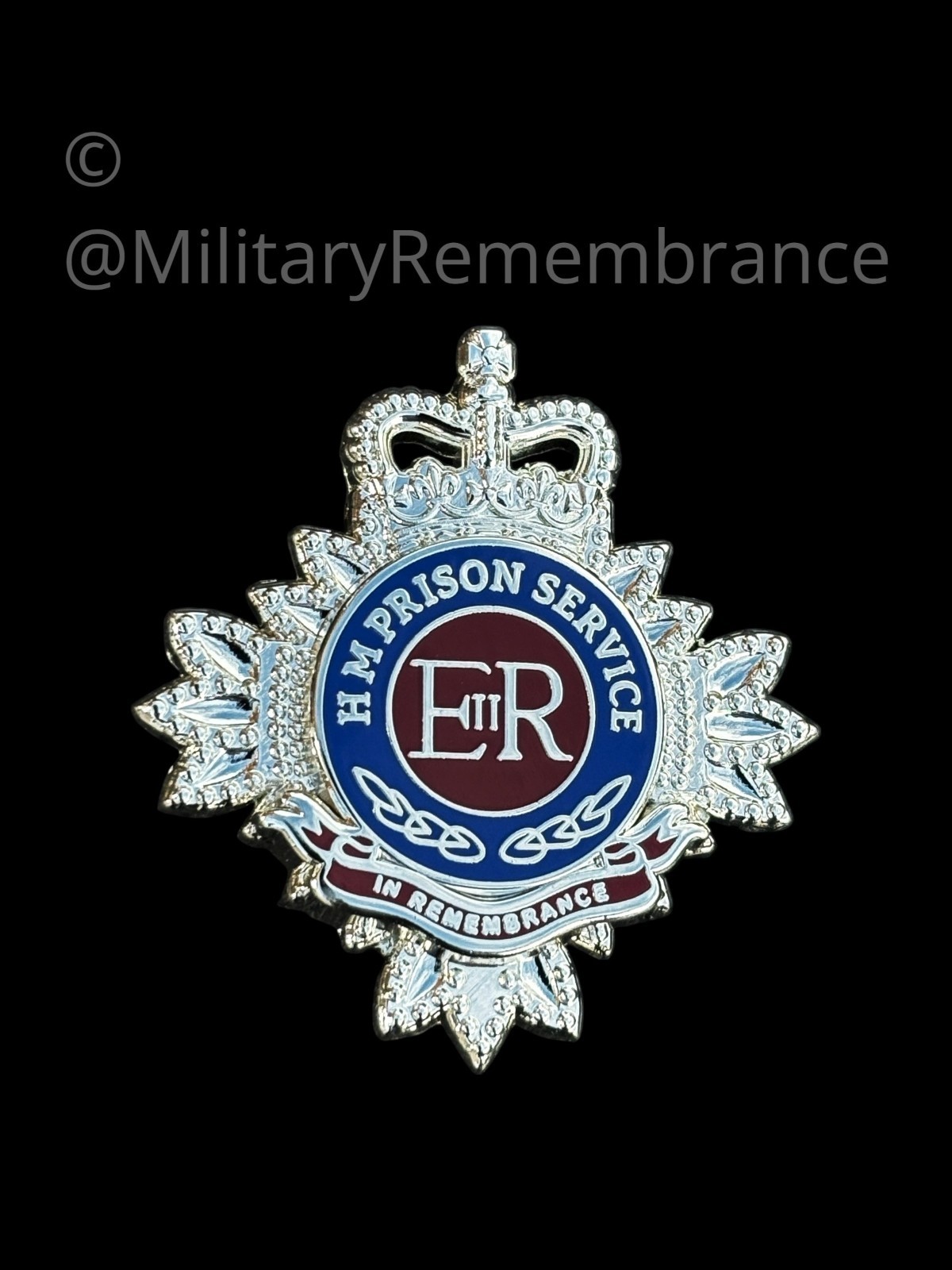 Her Majesty\'s Prison Service Bathstar In Remembrance Lapel Pin (C103)