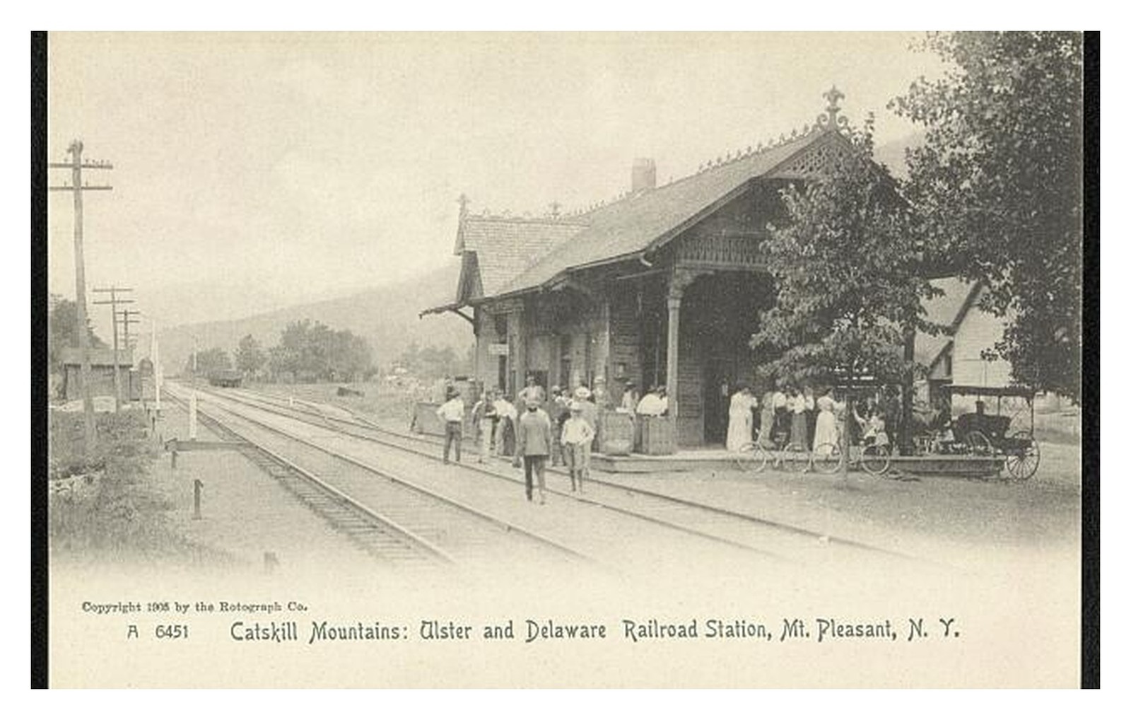 Mount Pleasant New York Railroad Station Standard Postcard