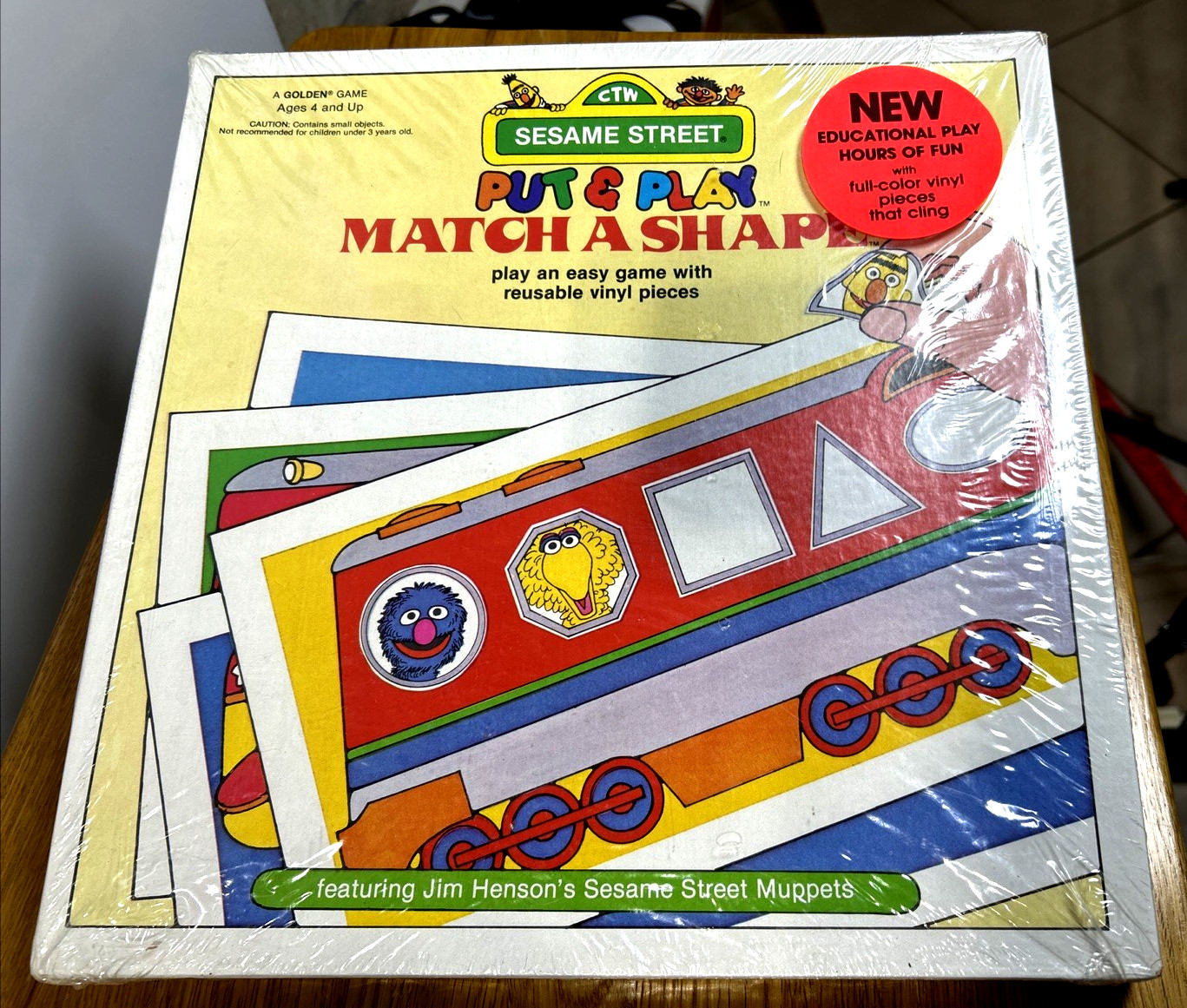VTG 1981 Sesame Street Matching Shapes Educational Game Jim Henson Muppets  NEW
