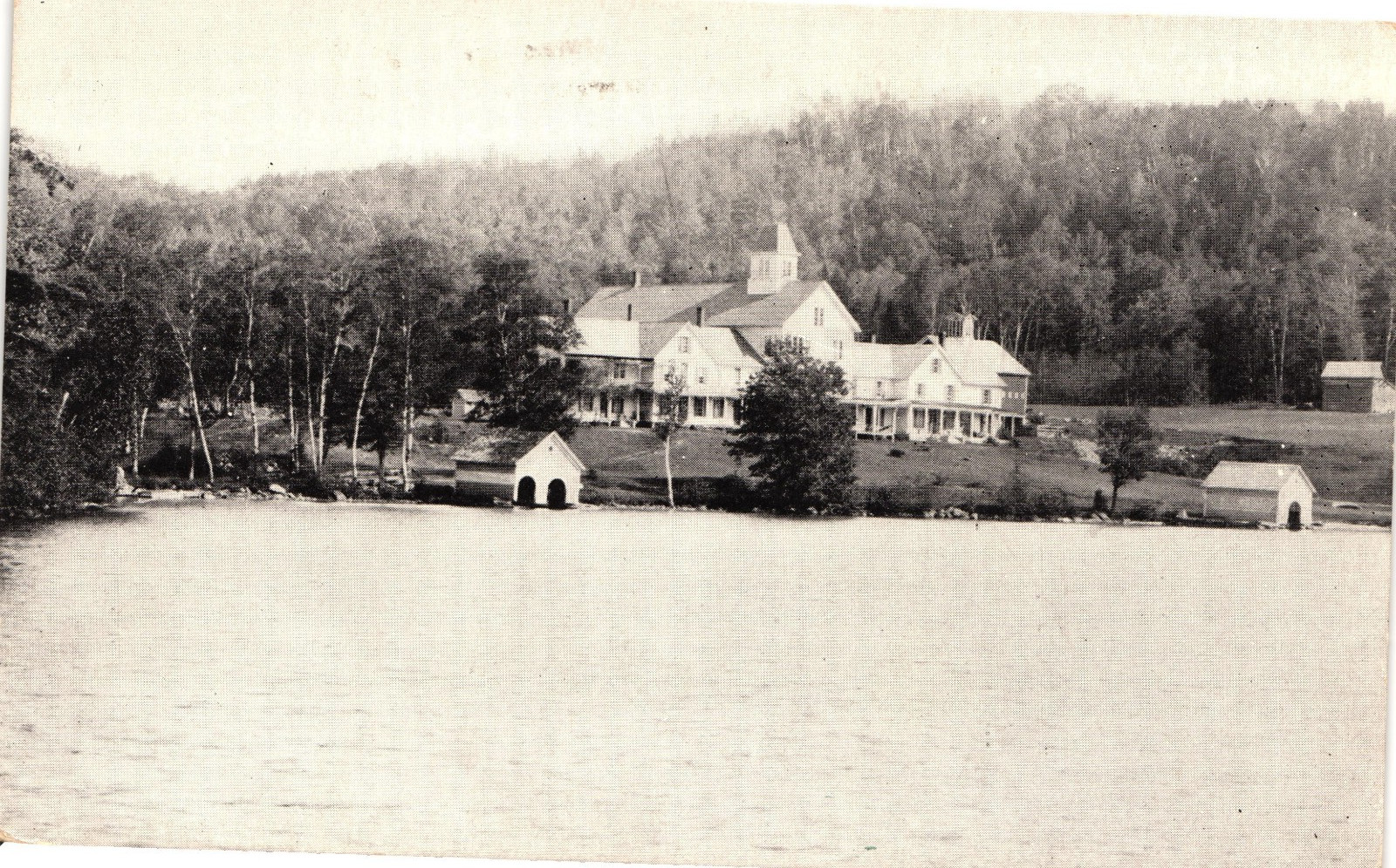 Vintage Real Photo RPPC Large Colonial Building Campus Estate Unposted Postcard