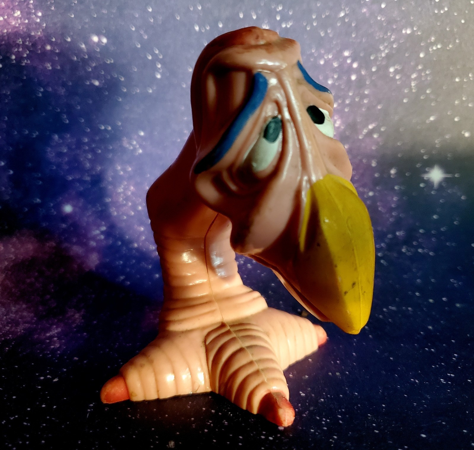 Vintage 1950s Rare Worrying Willie Vulture Bird Hard Plastic Kitschy 