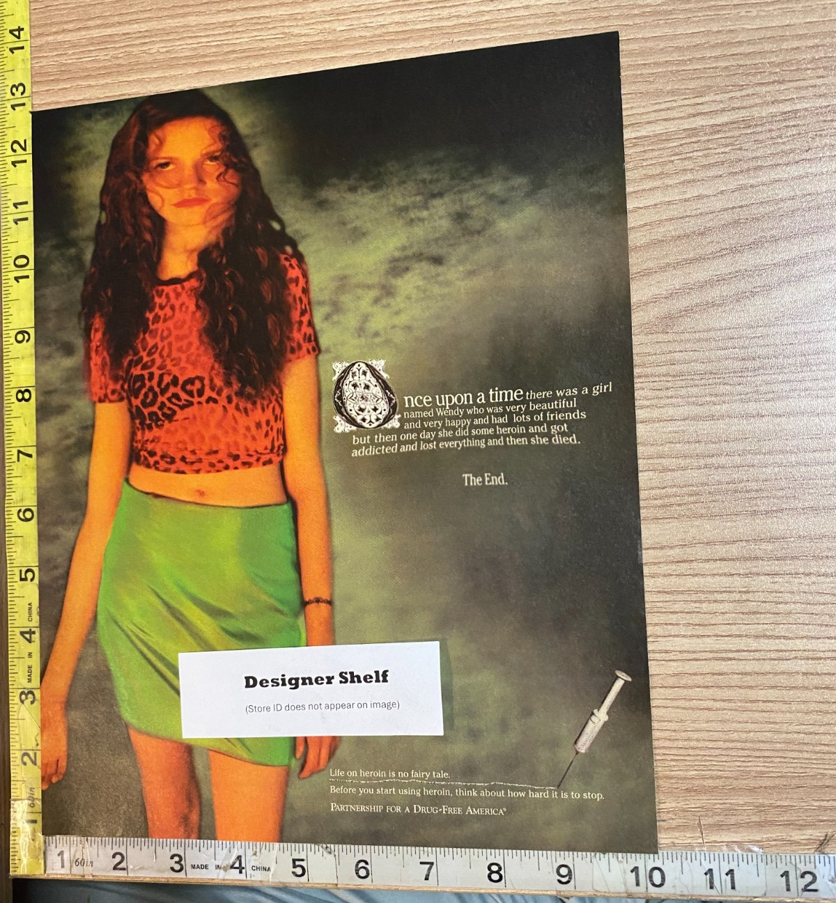 Partnership For Drug Free America Girl Named Wendy 1995  Print Advertisement