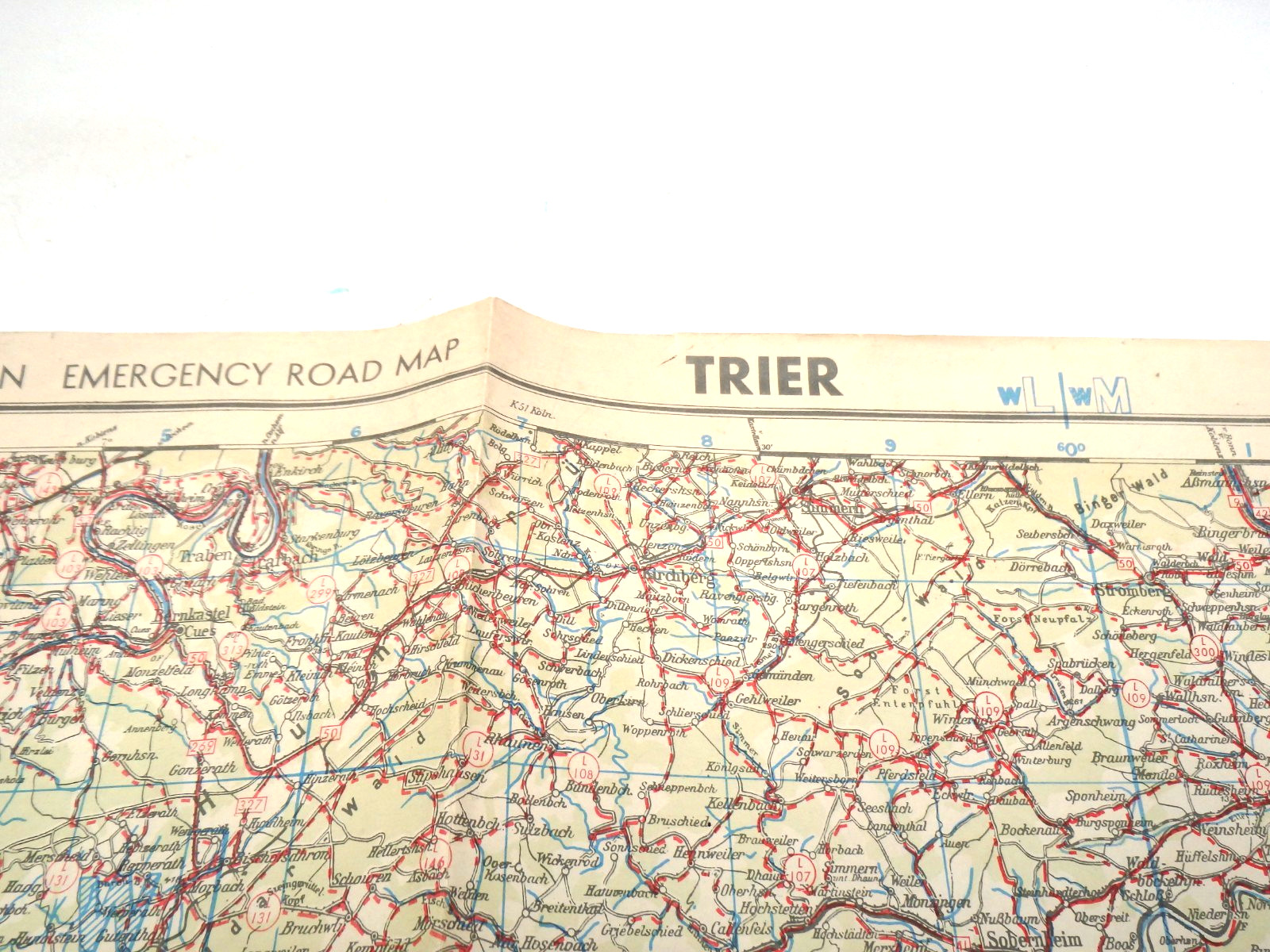 WWII US Army Map of Trier Germany 1943 Dated