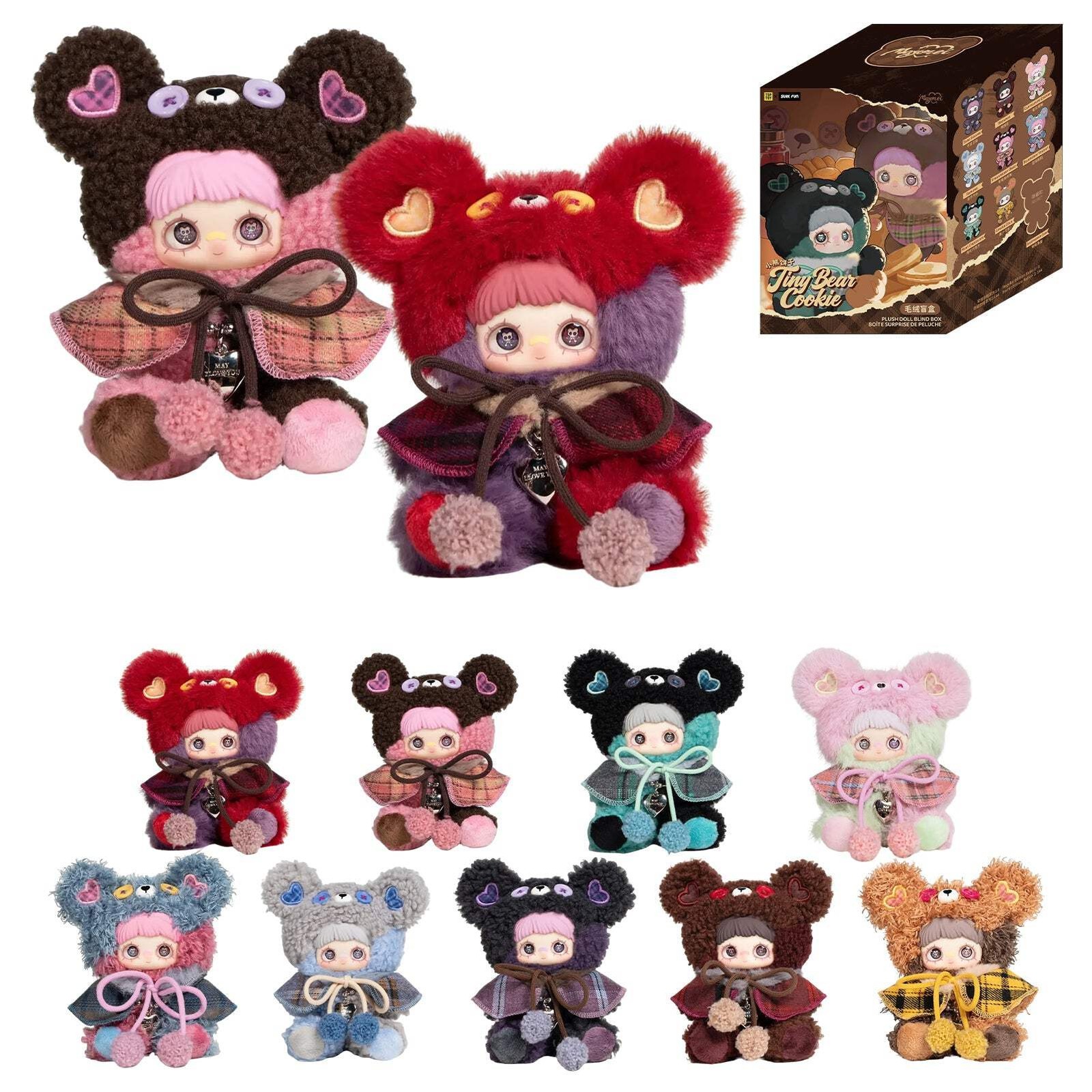 TOPTOY MayMei Tiny Bear Cookie Plush Blind Box Keychain Charm (Approx. 5.5