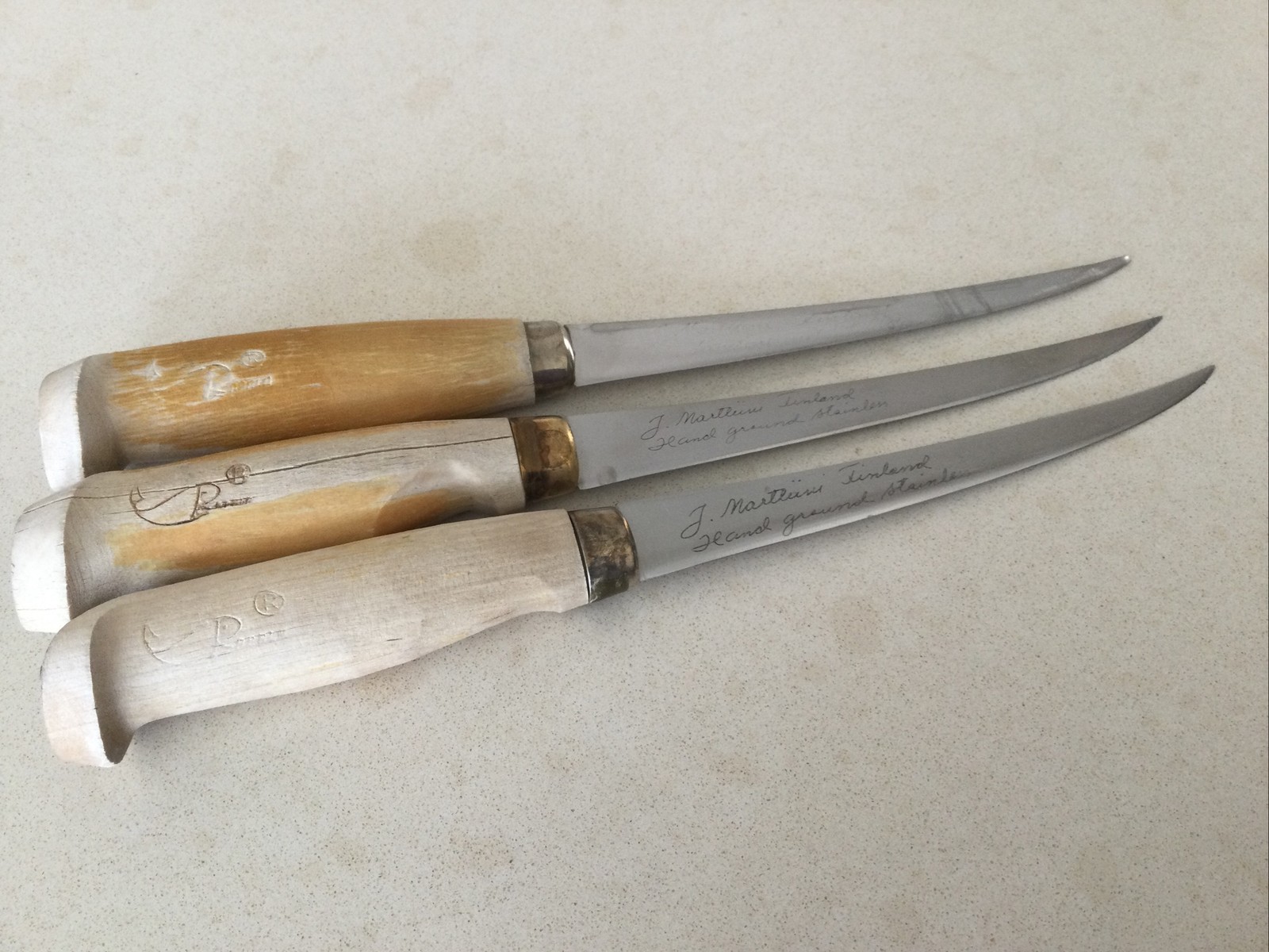 J. Marttiini  Finland Fixed Blade Knife.  Three In This Lot.