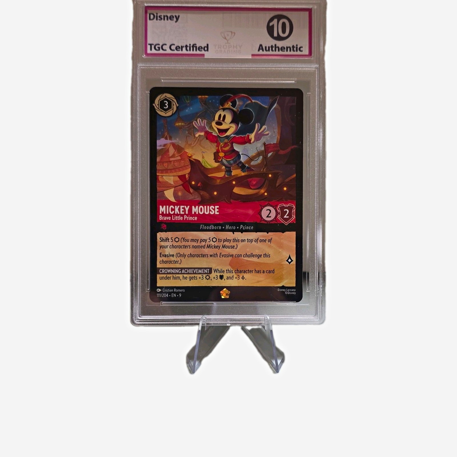 Disney Lorcana Mickey Mouse Brave Little Prince 111/204 2024 English Graded