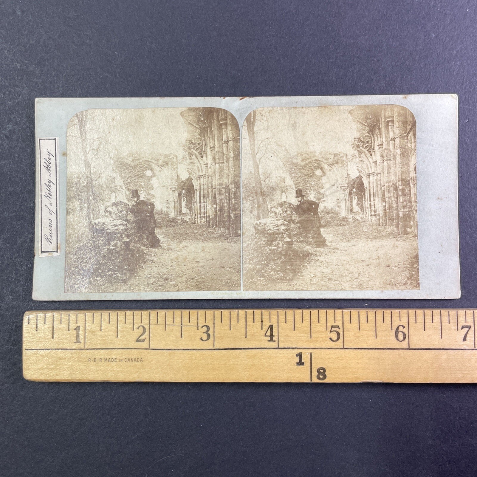 Francis Frith Self-Portrait Stereoview Netley Abbey England c1853 Victorian