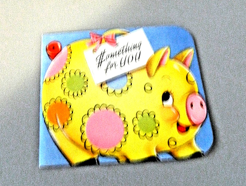 VINTAGE UNUSED PIGGY BANK MONEY GIFT CARDS LOT OF 10 WITH ENVELOPES, 1950\'S VINTAGE UNUSED PIGGY BANK MONEY GIFT CARDS LOT OF 10 WITH ENVELOPES, 1950\'S