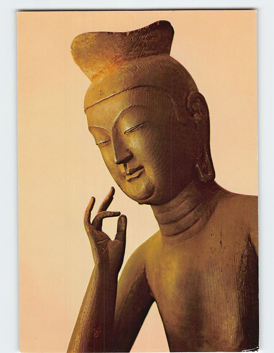 Postcard Statue of Mirokubosatsu Of Koryu Ji Temple Kyoto Japan