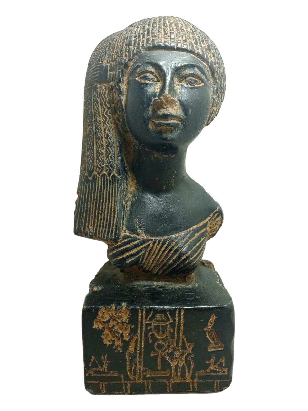 ANCIENT EGYPTIAN QUEEN CLEOPATRA Bust Statue Sun Worship Stone Antique ANCIENT EGYPTIAN QUEEN CLEOPATRA Bust Statue Sun Worship Stone Antique
