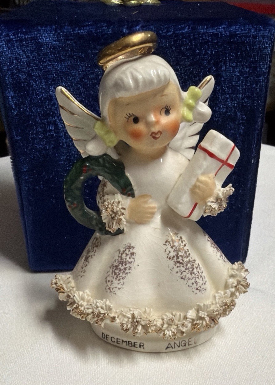 Rare Napco December Angel With Original Price , Japan Rare Napco December Angel With Original Price , Japan