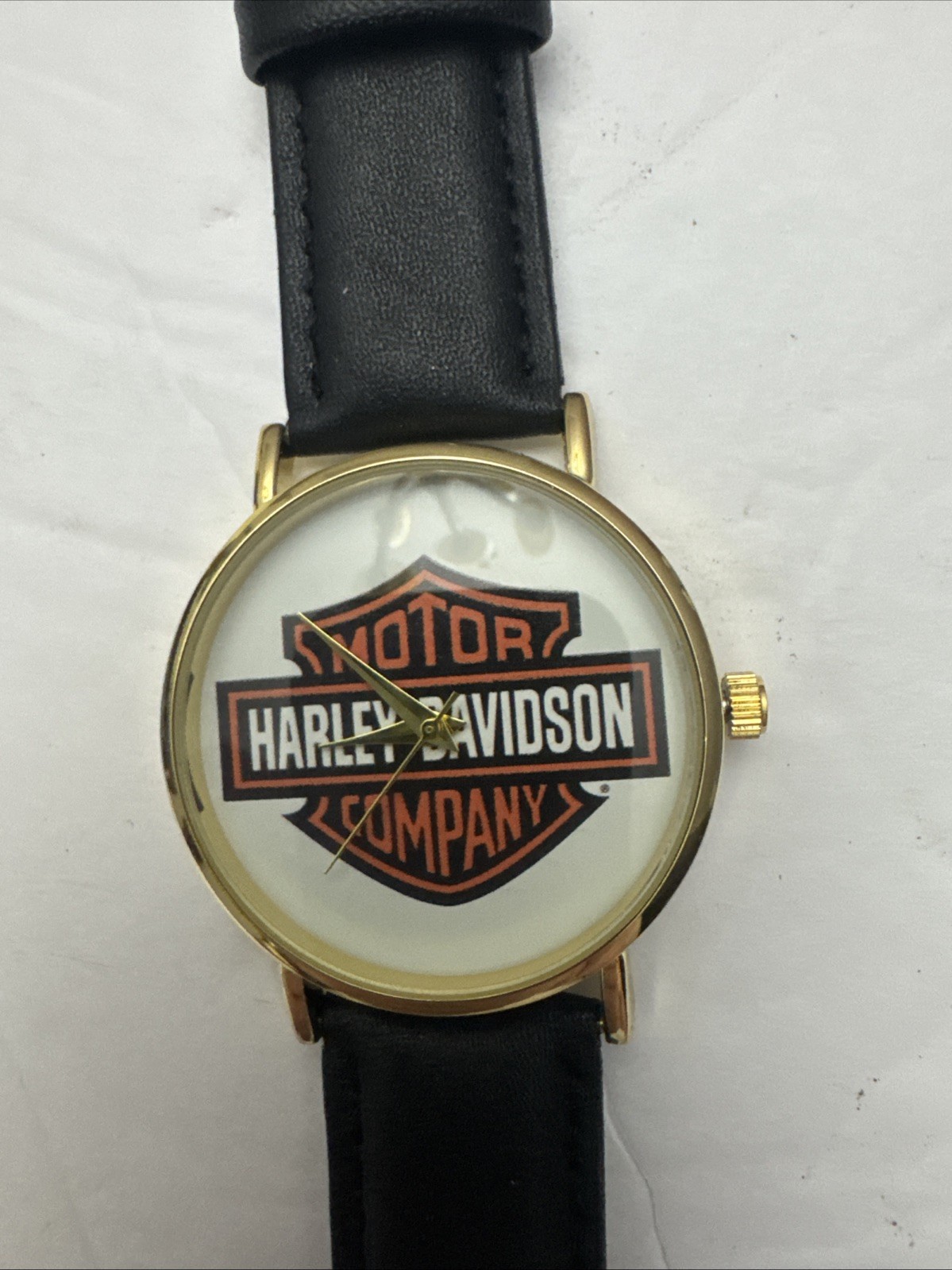New Harley-Davidson Collectible Watch Black Leather Band Quartz Movement New Harley-Davidson Collectible Watch Black Leather Band Quartz Movement