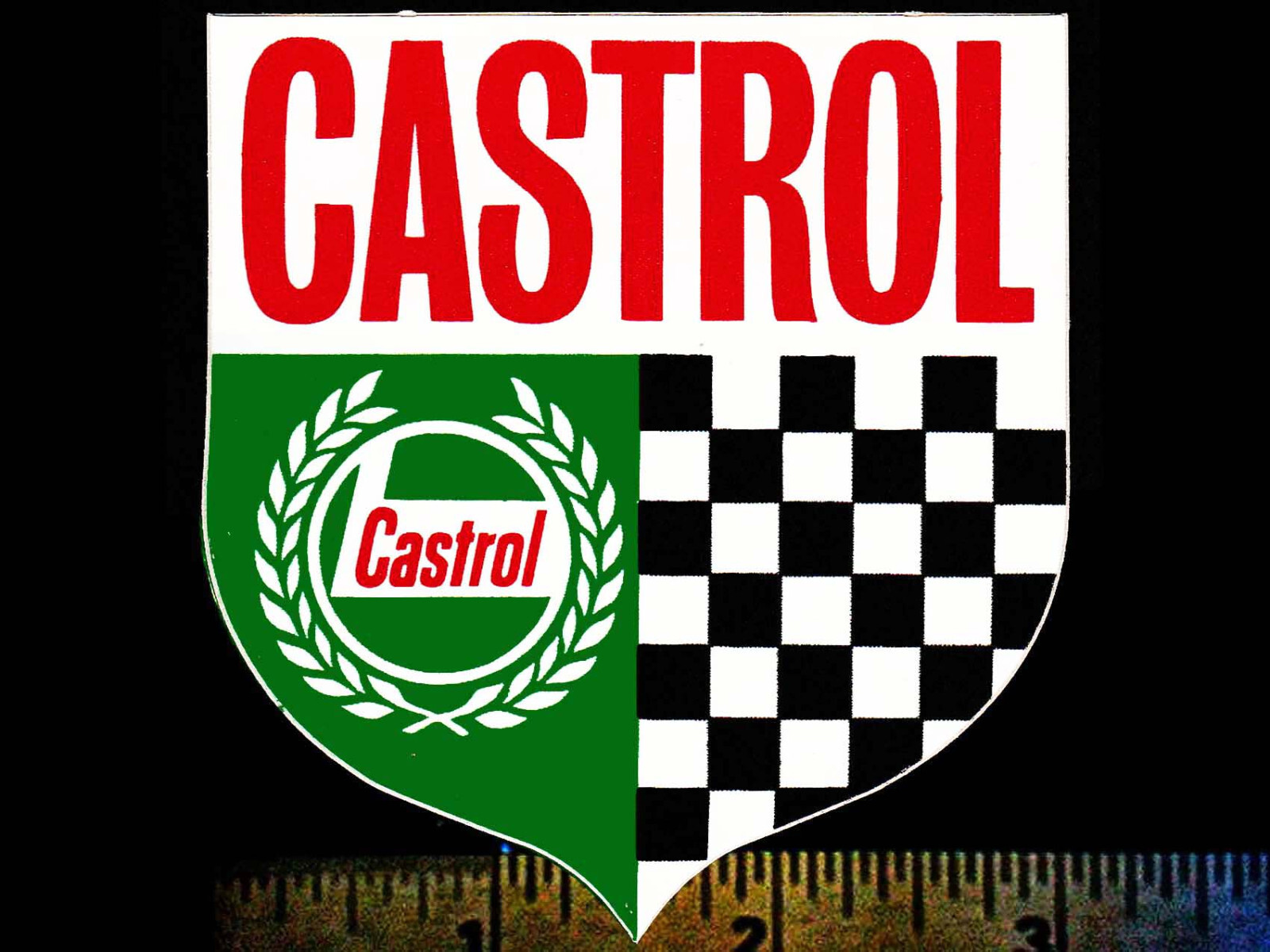 CASTROL Motor Oil Shield - Original Vintage 1960’s 70’s Racing Decal/Sticker