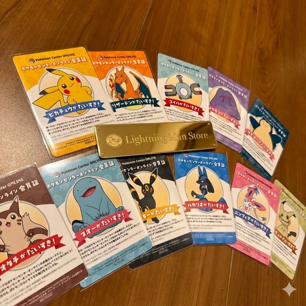 Pokémon Center Online Membership Card Style Complete Pokémon Card Set B NEW