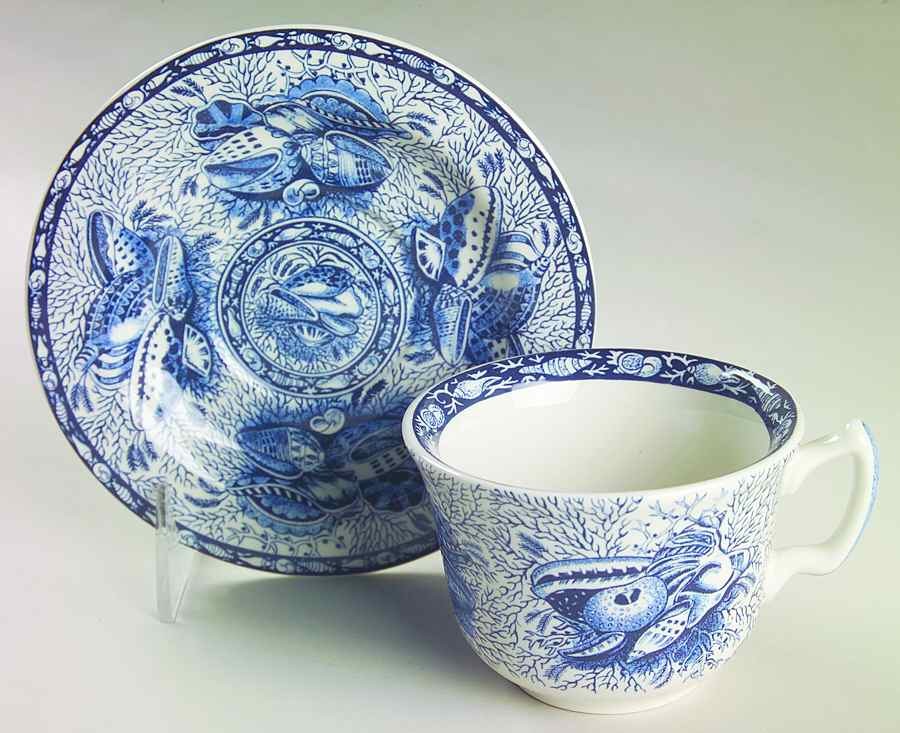 Mottahedeh Torquay Blue  Cup & Saucer 5931422
