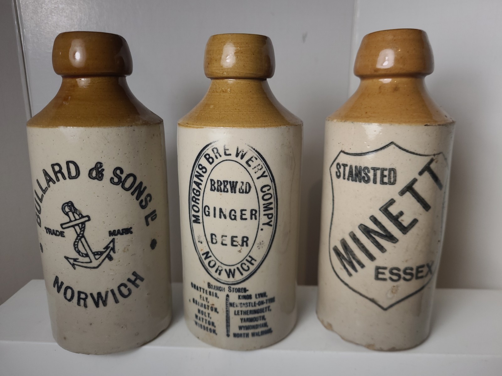 Lot F Vintage 1800's Antique Old Style Stoneware Ginger Beer Bottle Bottles