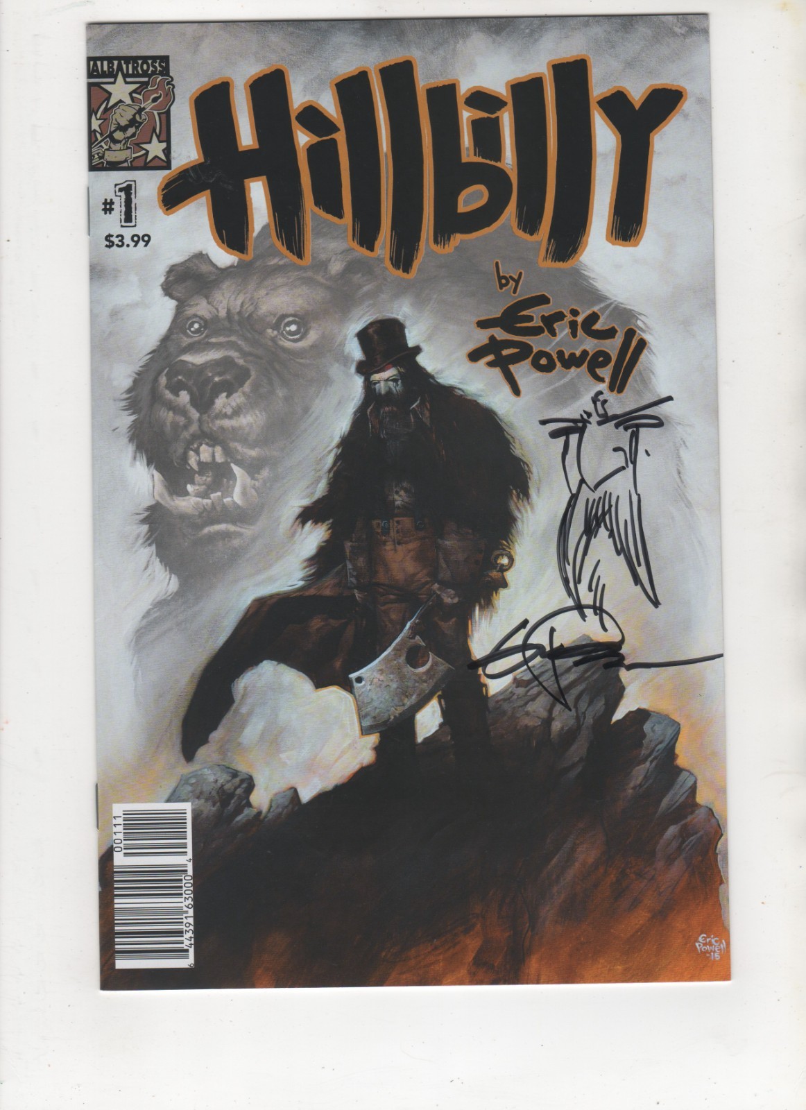 Hillbilly #1, Signed & Remarqued by Eric Powell, No COA, NM 9.4, 1st Print, 2016 Hillbilly #1, Signed & Remarqued by Eric Powell, No COA, NM 9.4, 1st Print, 2016