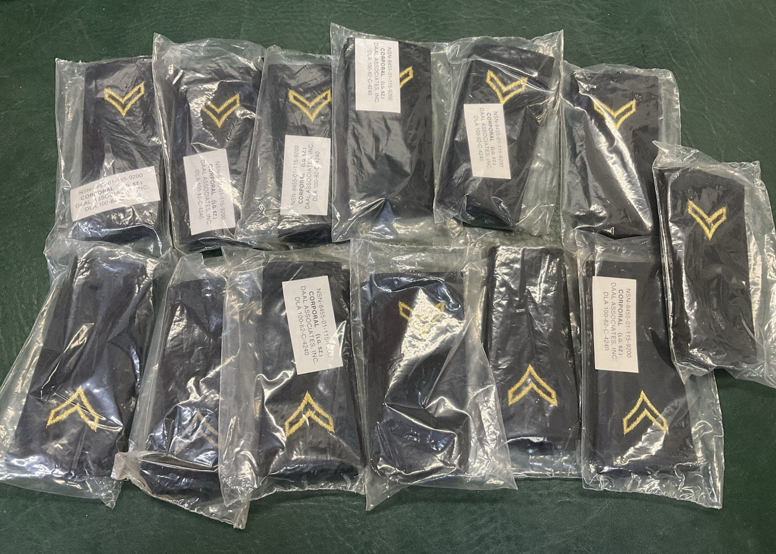 NEW Lot of 13 Pairs US Army Shoulder Marks Epaulets Corporal